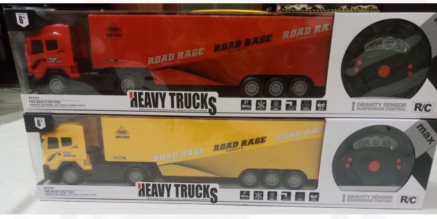Road Rage Heavy Truck RC Remote Control Toy | Rechargeable LED Light & Sound Truck