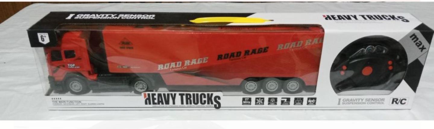 Road Rage Heavy Truck RC Remote Control Toy | Rechargeable LED Light & Sound Truck